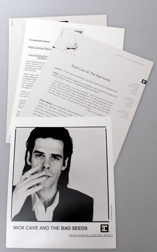Nick Cave Murder Ballads media press pack US NCVPPMU65717