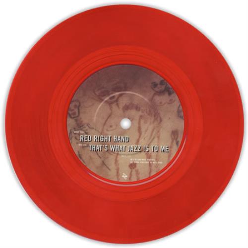 Nick Cave Red Right Hand - Red Vinyl 7" vinyl single (7 inch record / 45) UK NCV07RE93738