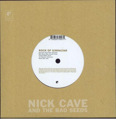 Nick Cave Rock Of Gibraltar 7" vinyl single (7 inch record / 45) UK NCV07RO256759