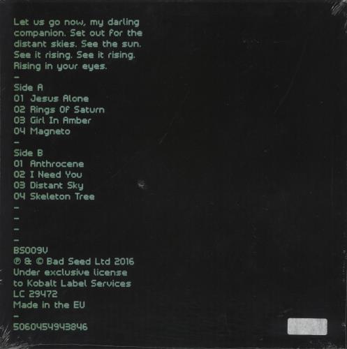 Nick Cave Skeleton Tree vinyl LP album (LP record) UK NCVLPSK867208