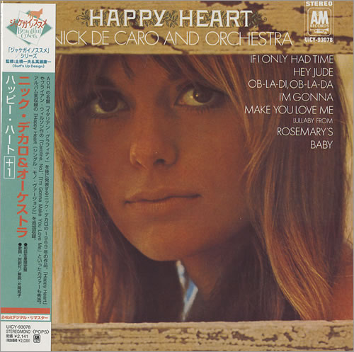 Nick De Caro Happy Heart CD album (CDLP) Japanese NC9CDHA440828