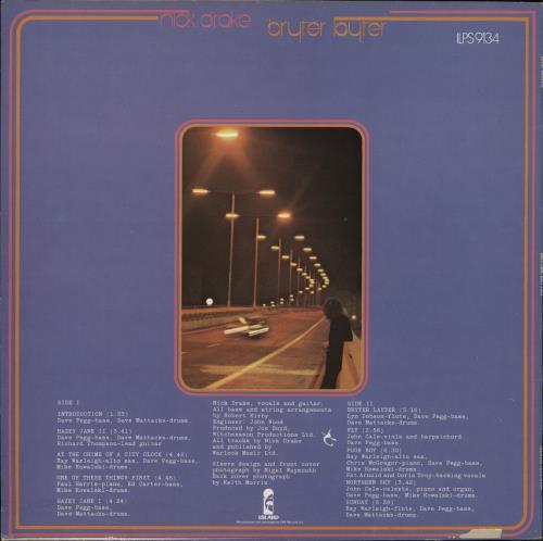 Nick Drake Bryter Layter 5th vinyl LP album (LP record) UK N-DLPBR864981
