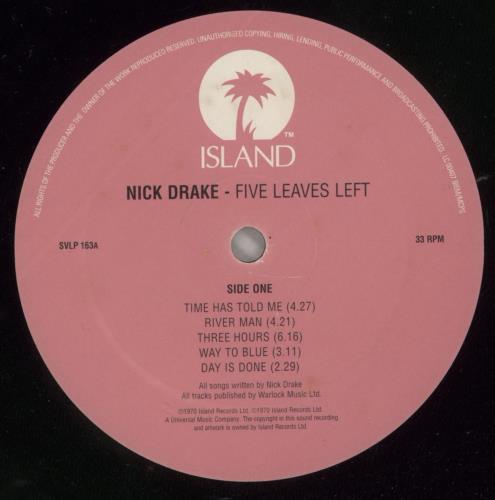 Nick Drake Five Leaves Left - 180gm vinyl LP album (LP record) UK N-DLPFI609735
