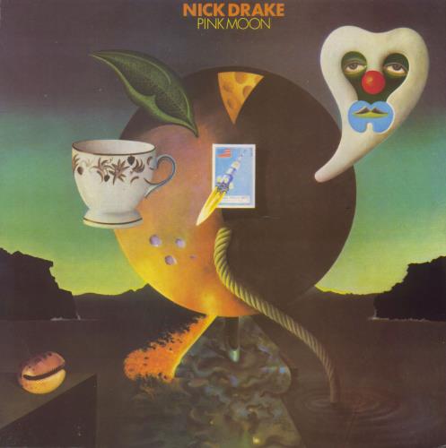 Nick Drake Pink Moon - Blue Label with negative inner vinyl LP album (LP record) UK N-DLPPI801740