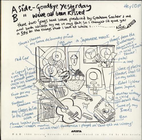 Nick Heyward Goodbye Yesterday - Poster Sleeve 7" vinyl single (7 inch record / 45) UK N-H07GO777854