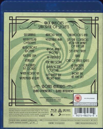 Nick Mason Live At The Roundhouse Blu Ray DVD UK NKMBRLI822841