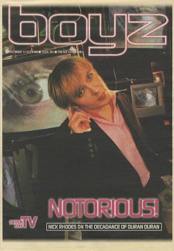 Nick Rhodes Boyz magazine UK N-RMABO433362