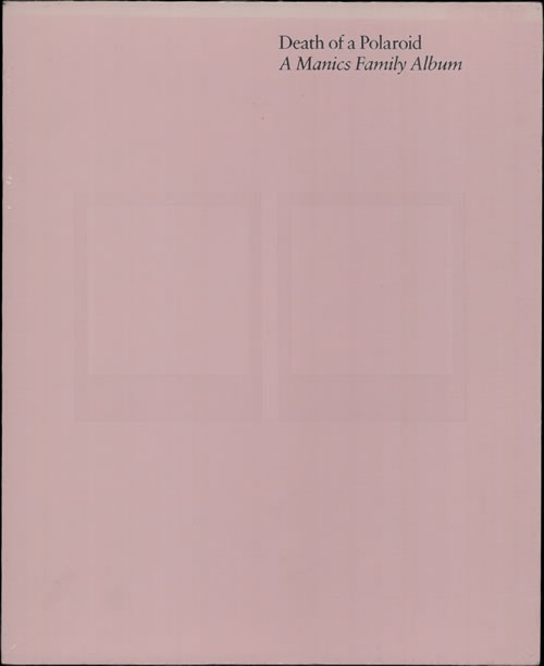 Nicky Wire Death Of A Polaroid - A Manics Family Album book UK NCKBKDE577577