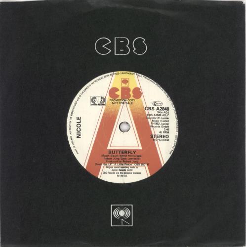 Nicole (DE) Butterfly 7" vinyl single (7 inch record / 45) UK O4707BU731009