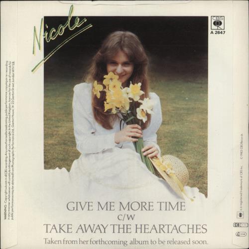 Nicole (DE) Give Me More Time 7" vinyl single (7 inch record / 45) UK O4707GI866541