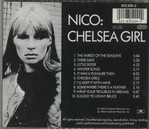 Nico Chelsea Girl CD album (CDLP) UK N-CCDCH583290