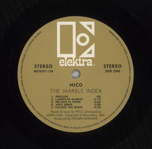 Nico The Marble Index - 180gm vinyl LP album (LP record) Belgian N-CLPTH868370