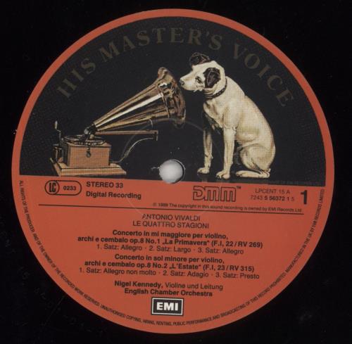 Nigel Kennedy Vivaldi: The Four Seasons - 180gm vinyl LP album (LP record) UK NGKLPVI854747