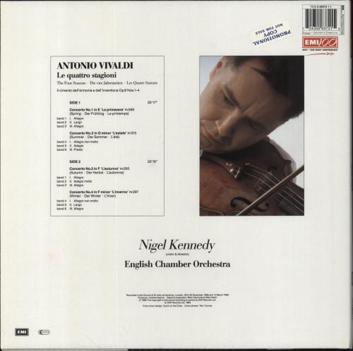 Nigel Kennedy Vivaldi: The Four Seasons - 180gm vinyl LP album (LP record) UK NGKLPVI854747