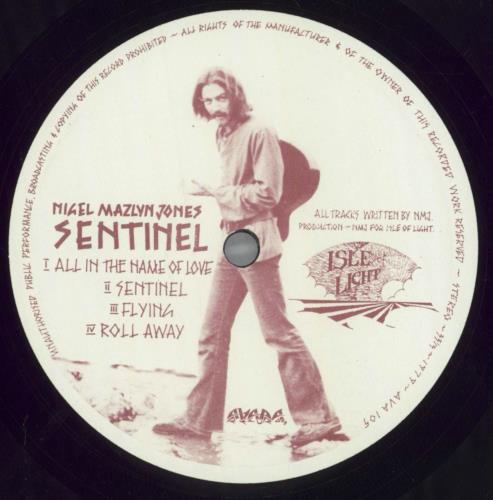Nigel Mazlyn Jones Sentinel - Autographed vinyl LP album (LP record) UK Q0GLPSE820544