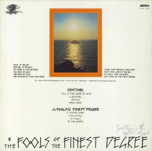 Nigel Mazlyn Jones Sentinel - Autographed vinyl LP album (LP record) UK Q0GLPSE820544