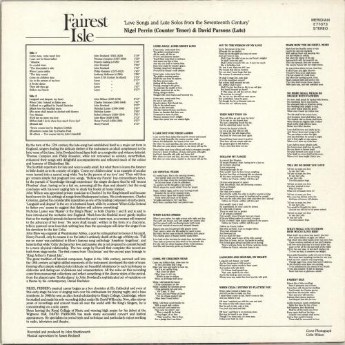 Nigel Perrin & David Parsons Fairest Isle vinyl LP album (LP record) UK QIMLPFA689000