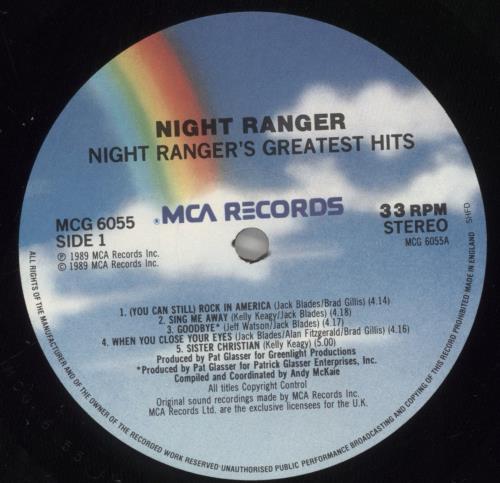 Night Ranger Greatest Hits vinyl LP album (LP record) UK NRALPGR756986