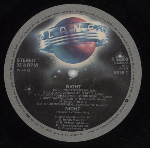 Night Night vinyl LP album (LP record) UK NIQLPNI547648