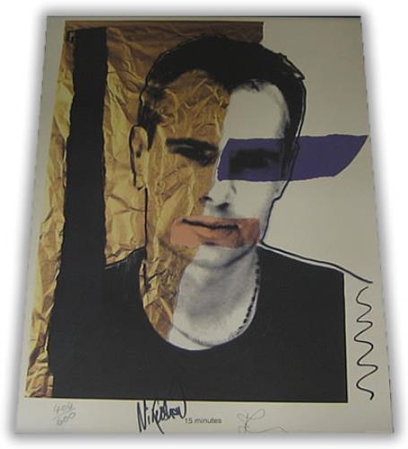 Nik Kershaw 15 Minutes - Autographed artwork US KERARMI391974