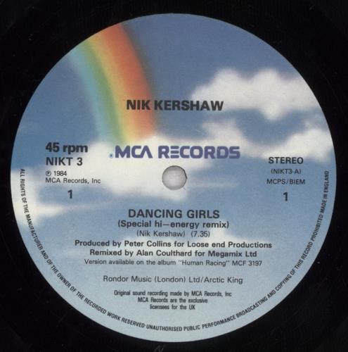 Nik Kershaw Dancing Girls 12" vinyl single (12 inch record / Maxi-single) UK KER12DA836297