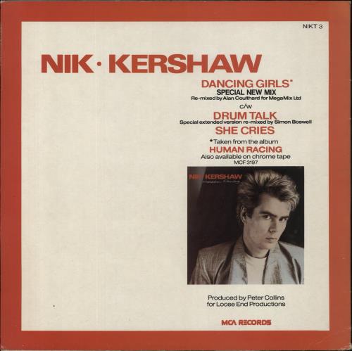 Nik Kershaw Dancing Girls 12" vinyl single (12 inch record / Maxi-single) UK KER12DA836297