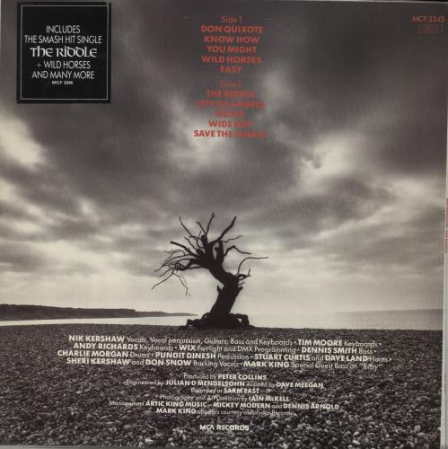 Nik Kershaw The Riddle - EX vinyl LP album (LP record) UK KERLPTH881852