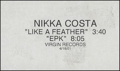 Nikka Costa Like A Feather EPK video (VHS or PAL or NTSC) US NKTVILI216682