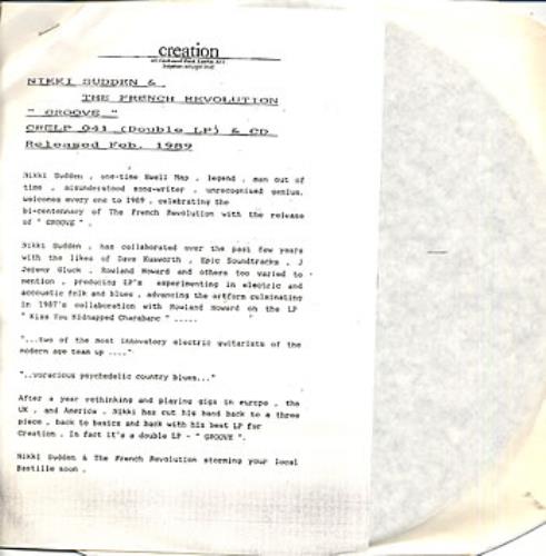 Nikki Sudden Groove 2-LP vinyl record set (Double LP Album) UK NSU2LGR299142