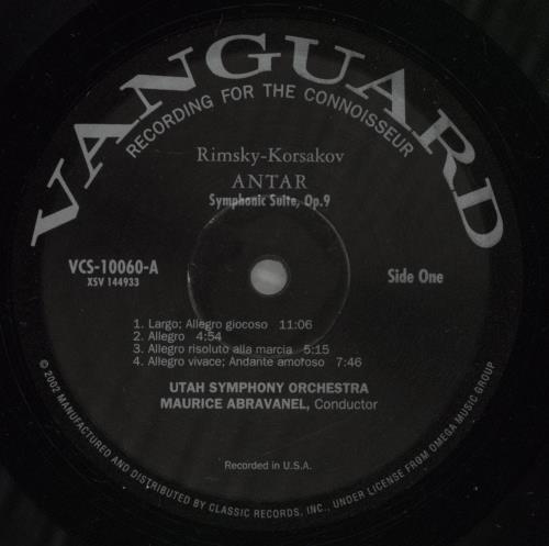 Nikolai Rimsky-Korsakov Antar (Symphonic Suite, Op. 9) / Caucasian Sketches, Op. 10 - 180gm vinyl LP album (LP record) UK RN7LPAN881132