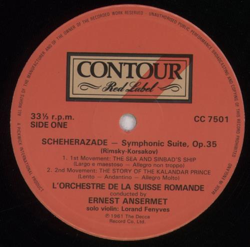 Nikolai Rimsky-Korsakov Rimsky-Korsakov: Scheherazade vinyl LP album (LP record) UK RN7LPRI843898