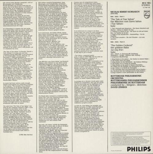 Nikolai Rimsky-Korsakov Rimsky-Korsakov: Suites: The Golden Cockerel = Der Goldene Hahn / Tsar Saltan vinyl LP album (LP record) Dutch RN7LPRI879477