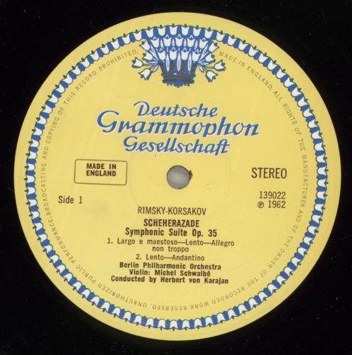 Nikolai Rimsky-Korsakov Scheherazade vinyl LP album (LP record) UK RN7LPSC884739