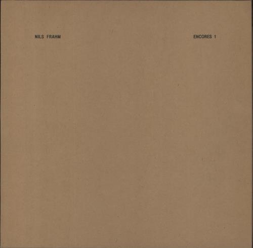 Nils Frahm Encores 1 12" vinyl single (12 inch record / Maxi-single) UK OZ512EN851261