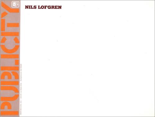 Nils Lofgren 1975-1979 media press pack US NLSPP466084