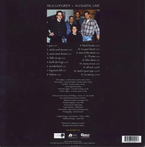 Nils Lofgren Acoustic Live - 200gm 2-LP vinyl record set (Double LP Album) US NLS2LAC785328