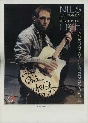Nils Lofgren Autographed Tour Poster poster UK NLSPOAU659056