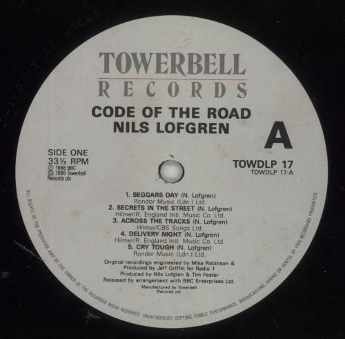 Nils Lofgren Code Of The Road - Store price sticker 2-LP vinyl record set (Double LP Album) UK NLS2LCO867797