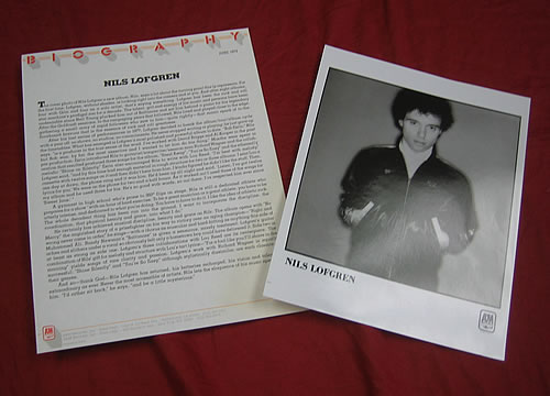 Nils Lofgren Nils media press pack US NLSPPNI340533