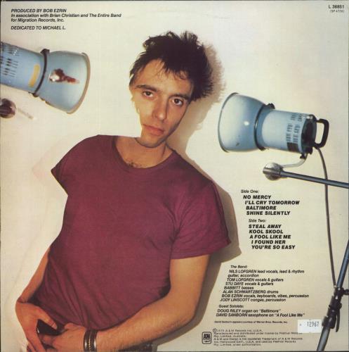 Nils Lofgren Nils vinyl LP album (LP record) Australian NLSLPNI831312