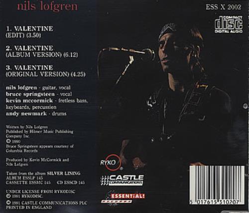 Nils Lofgren Valentine CD single (CD5 / 5") UK NLSC5VA149456