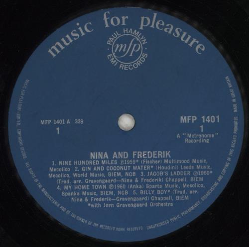 Nina & Frederik Nina And Frederik vinyl LP album (LP record) UK N&FLPNI752107