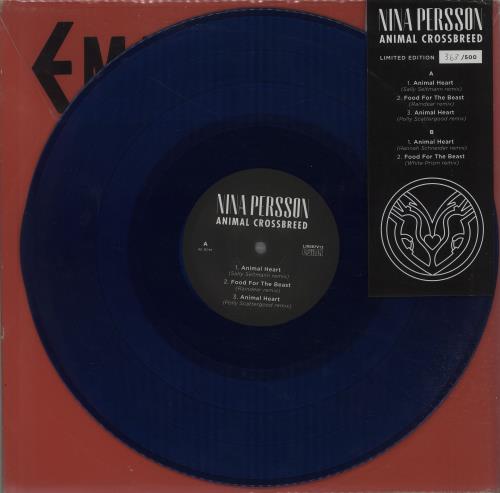 Nina Persson Animal Crossbreed - RSD - Blue Vinyl - Sealed 12" vinyl single (12 inch record / Maxi-single) UK NSS12AN659665