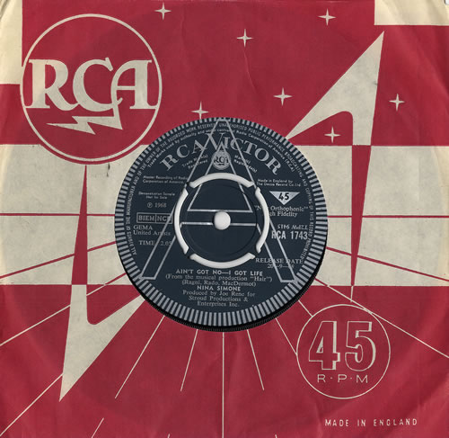 Nina Simone Ain't Got No - I Got Life - A Label 7" vinyl single (7 inch record / 45) UK NNS07AI480074