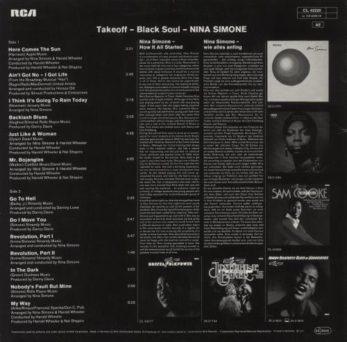 Nina Simone Black Soul vinyl LP album (LP record) German NNSLPBL851195