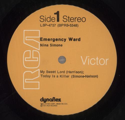 Nina Simone Emergency Ward! vinyl LP album (LP record) US NNSLPEM882544