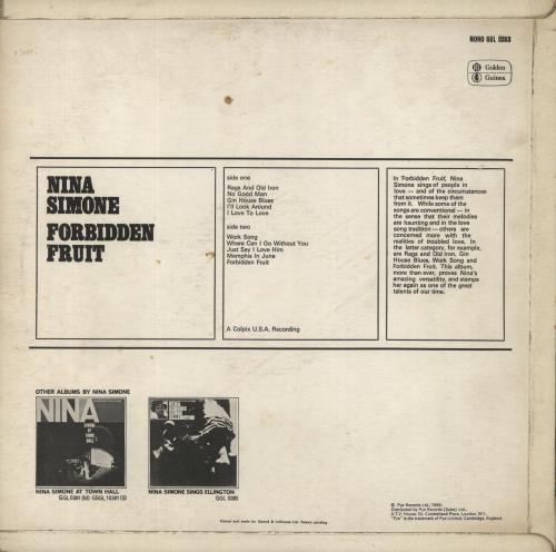 Nina Simone Forbidden Fruit vinyl LP album (LP record) UK NNSLPFO838959