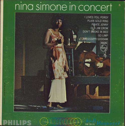 Nina Simone In Concert vinyl LP album (LP record) US NNSLPIN790743