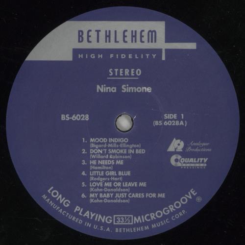 Nina Simone Little Girl Blue - 200gm vinyl LP album (LP record) US NNSLPLI871036