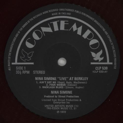 Nina Simone Live At Berkeley vinyl LP album (LP record) UK NNSLPLI775609